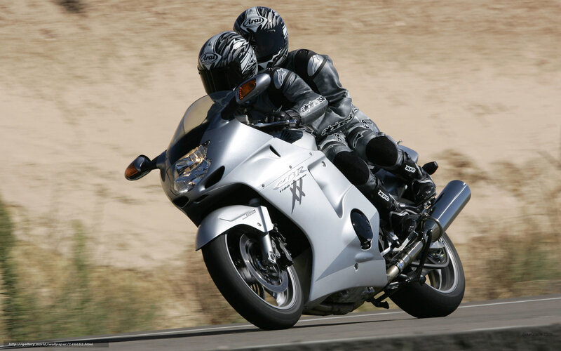Two Riders on Motorcycle — Silver