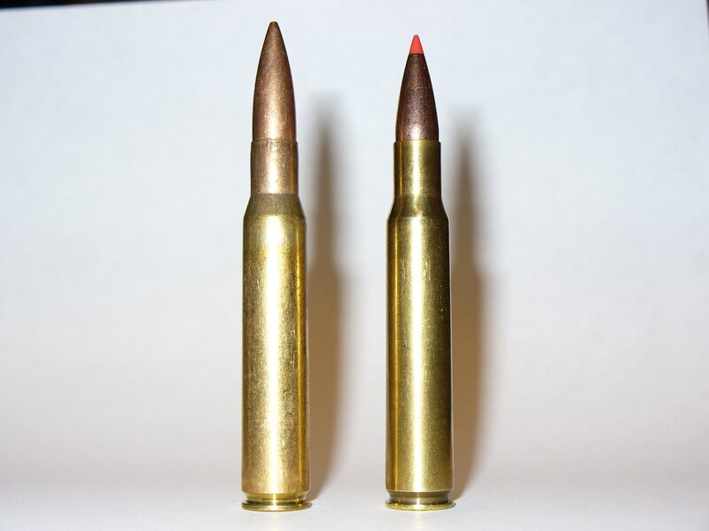 Two rifle cartridges