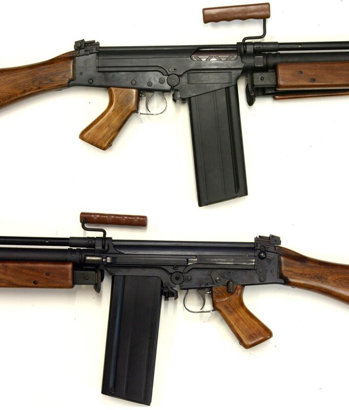 Two rifles with wooden furniture