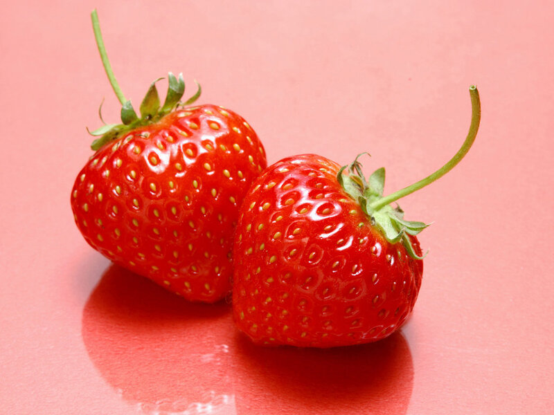 Two Ripe Strawberries