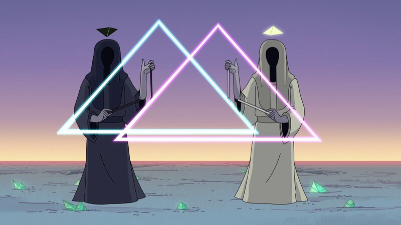 Two Robed Figures — Purple