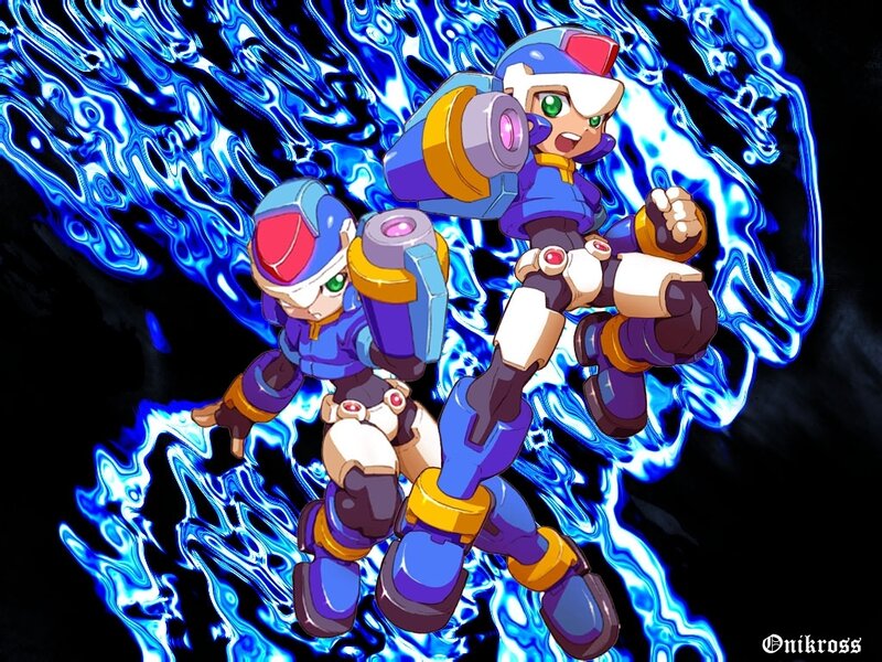 Two Robot Characters — Blue