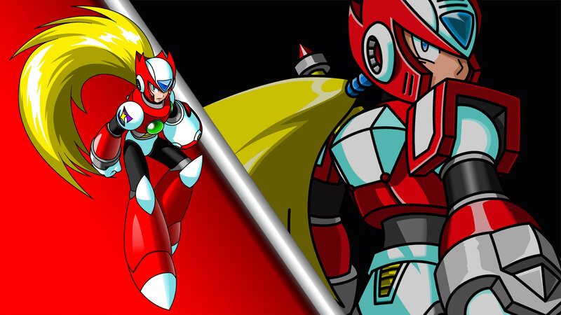 Two Robot Characters — Red