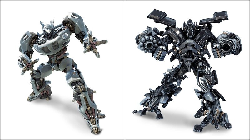 Two Robot Figures — Gray