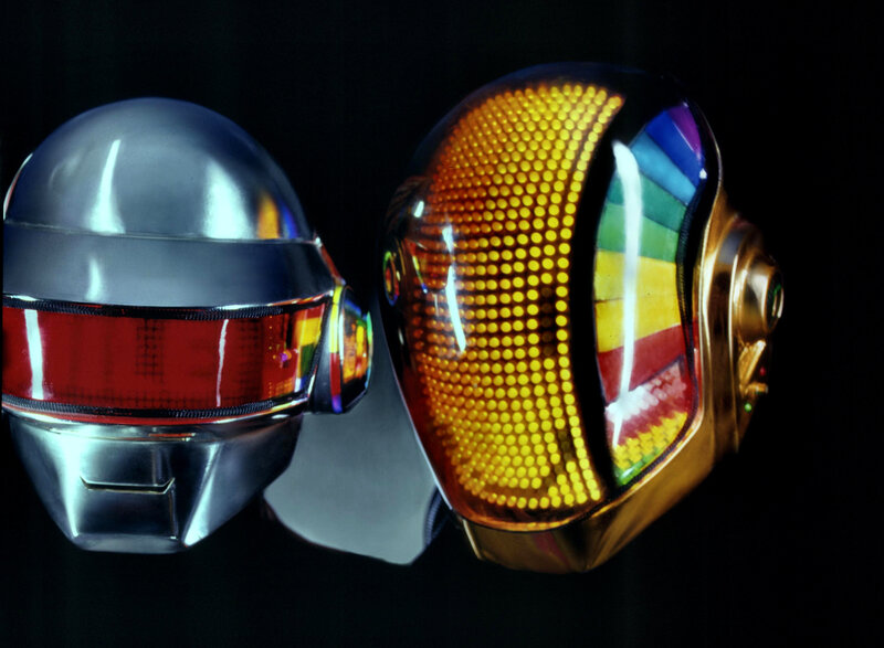 Two Robot Helmets — Black, Dramatic, Photograph, Light