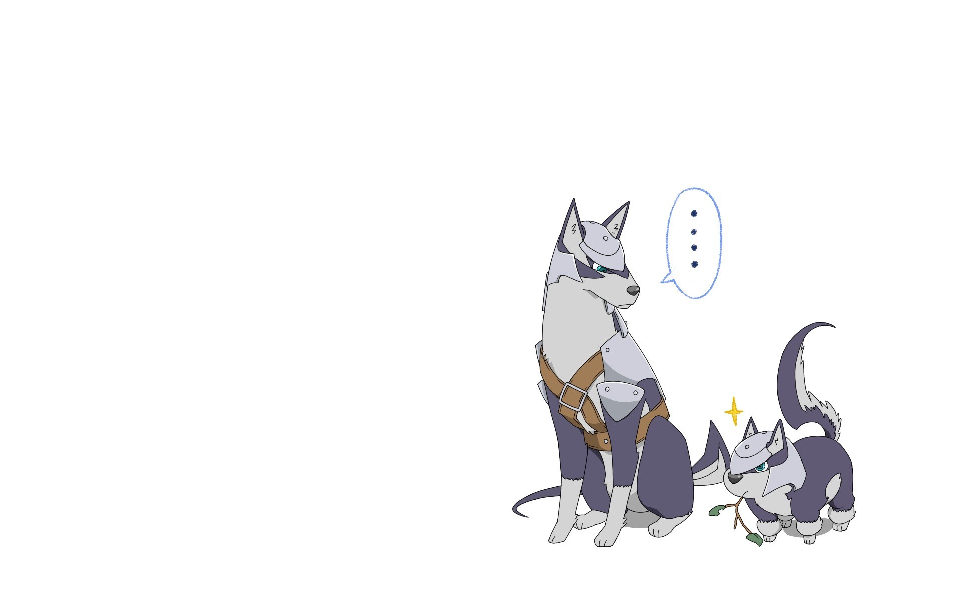 Two robotic dogs interacting