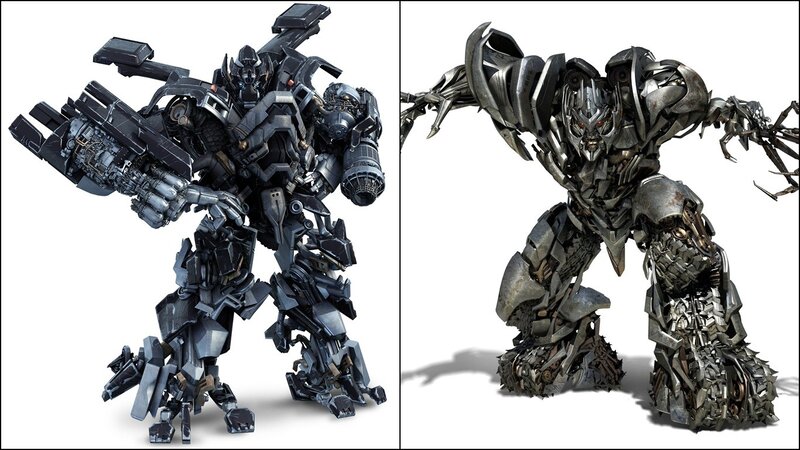 Two Robotic Figures — Gray