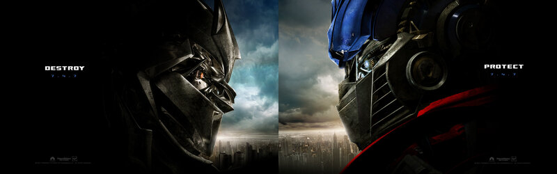 Two Robots Facing Each Other — Black, Dramatic