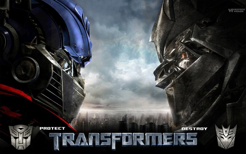 Two Robots Facing Each Other — Blue, Dramatic