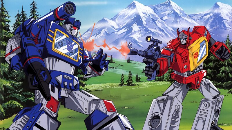 Two Robots Fighting — Blue, Dramatic