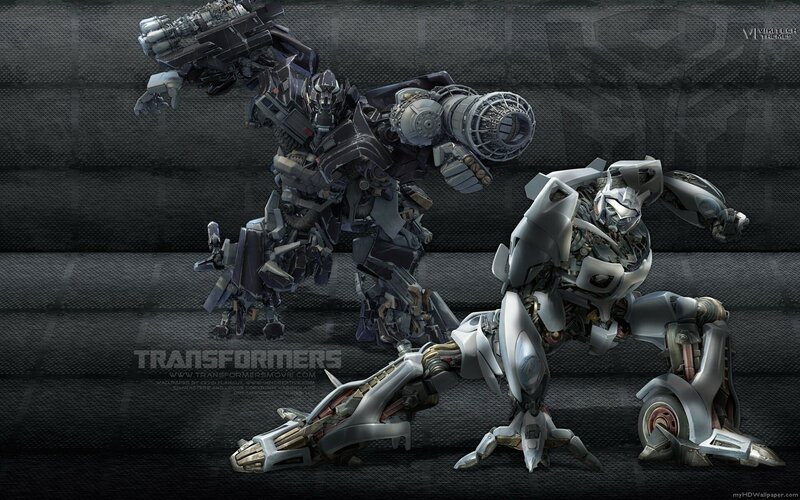 Two Robots in Combat — Gray