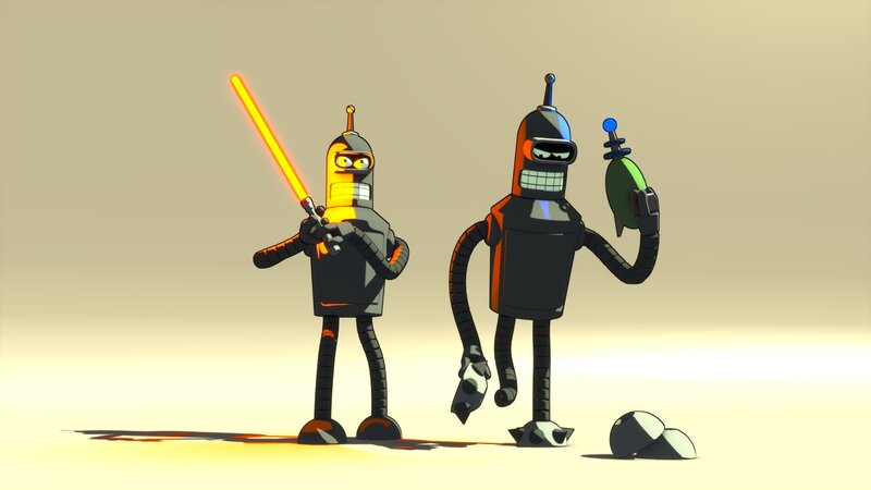 Two Robots Standing