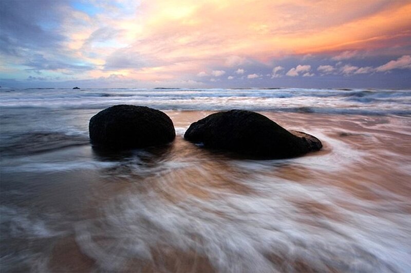 Two Rocks on Beach