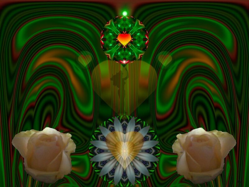 Two Roses and Mandalas