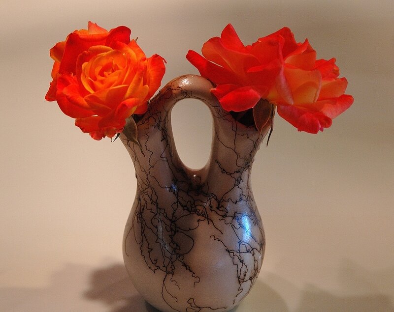 Two Roses in Vase