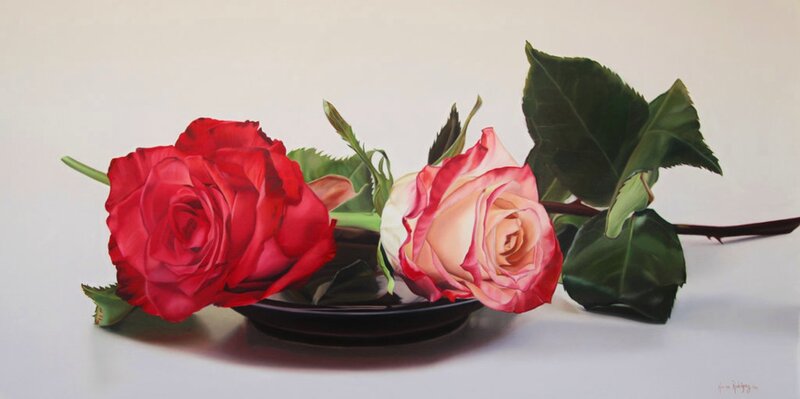 Two Roses on a Plate