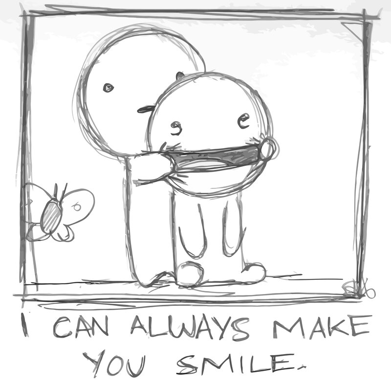 Two Round Characters Hugging