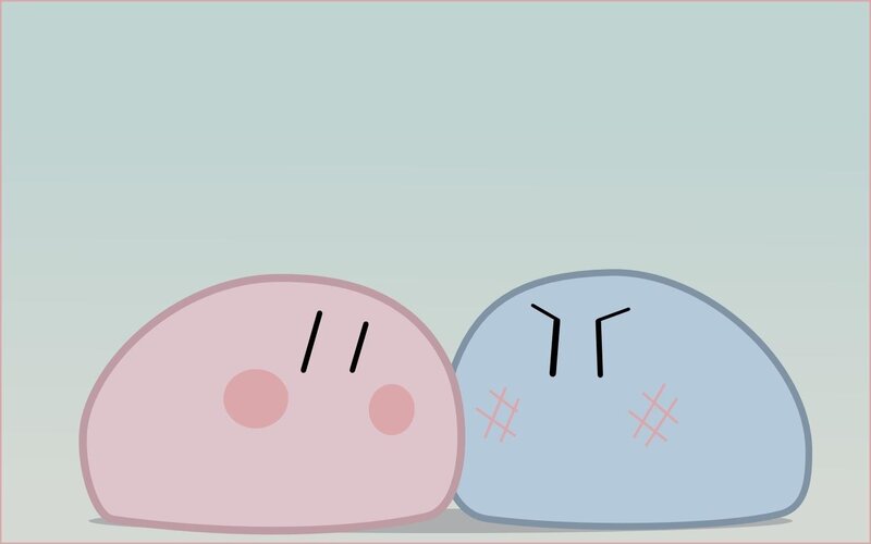 Two Round Characters — Pink