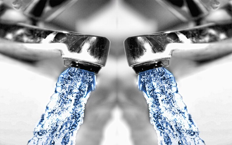 Two Running Faucets