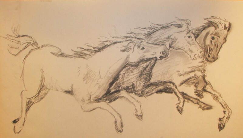 Two Running Horses