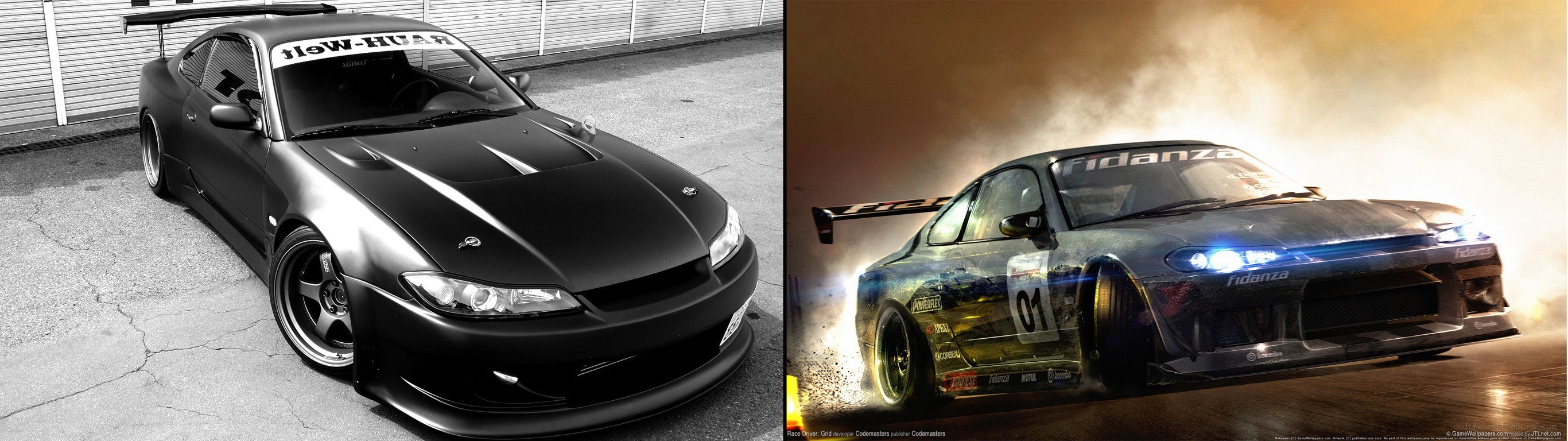 Two S15 Silvia cars