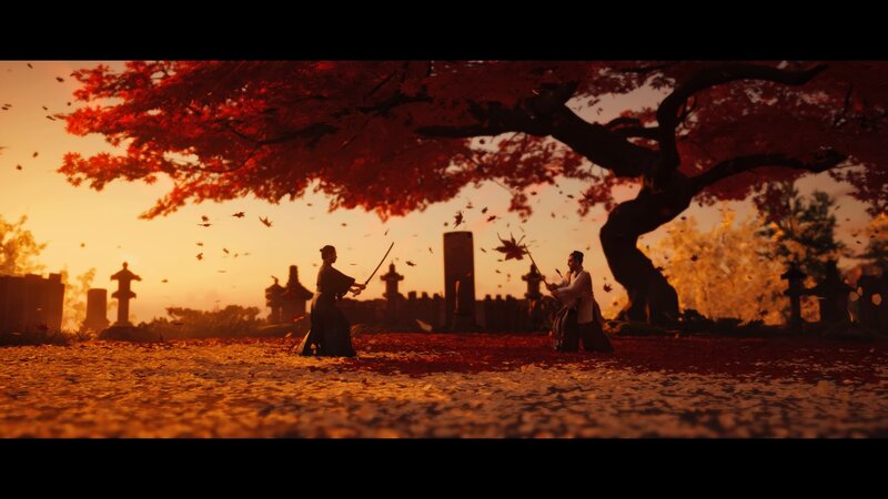 Two Samurai Dueling