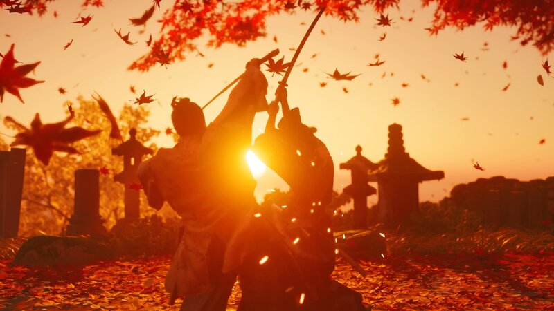 Two Samurai Fighting