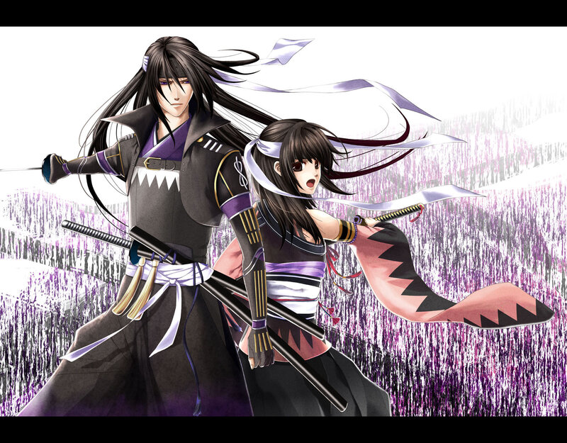 Two Samurai Warriors — Black