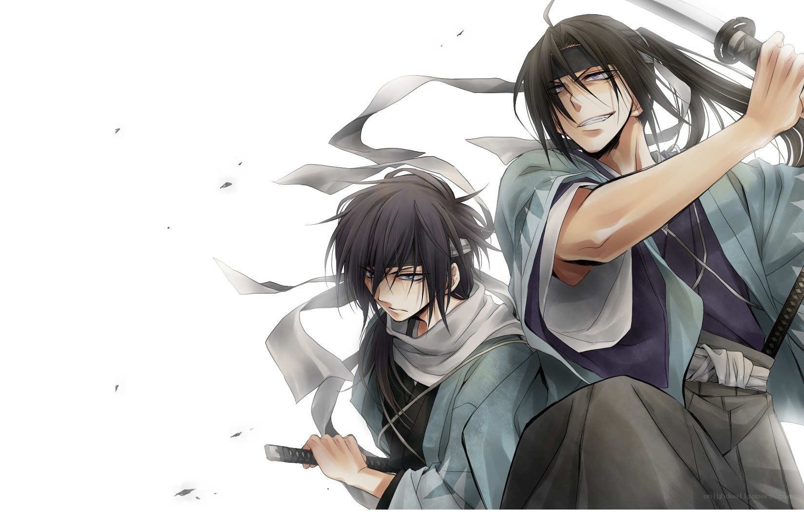 two samurai warriors in action