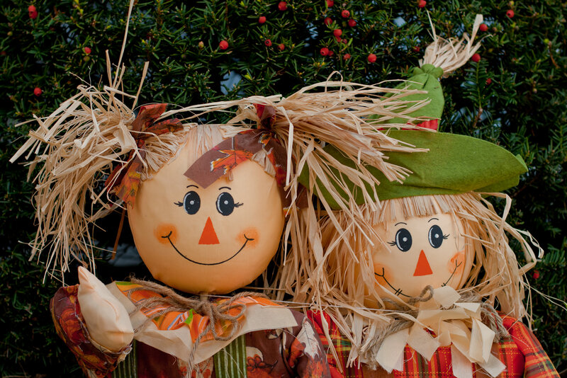 Two Scarecrows Together