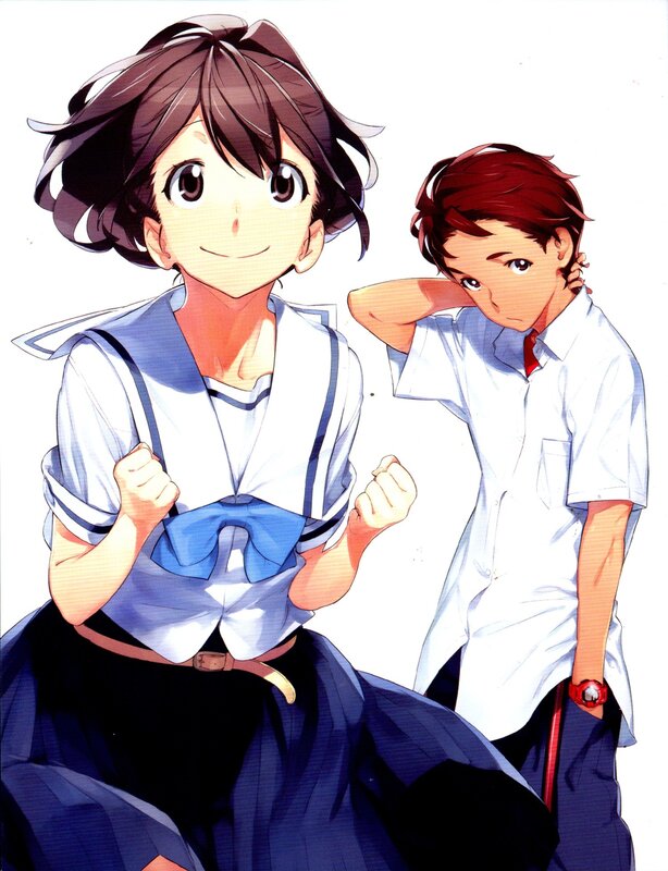 Two School Students — White