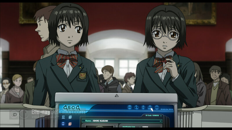 Two Schoolgirls at a Terminal
