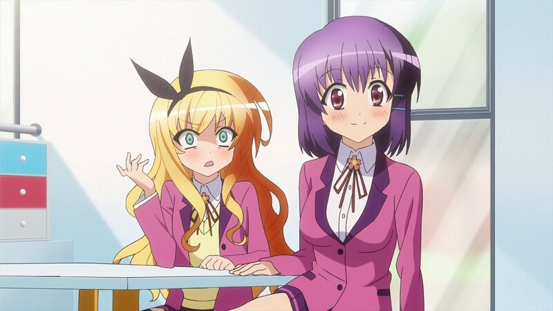 Two Schoolgirls at Desk