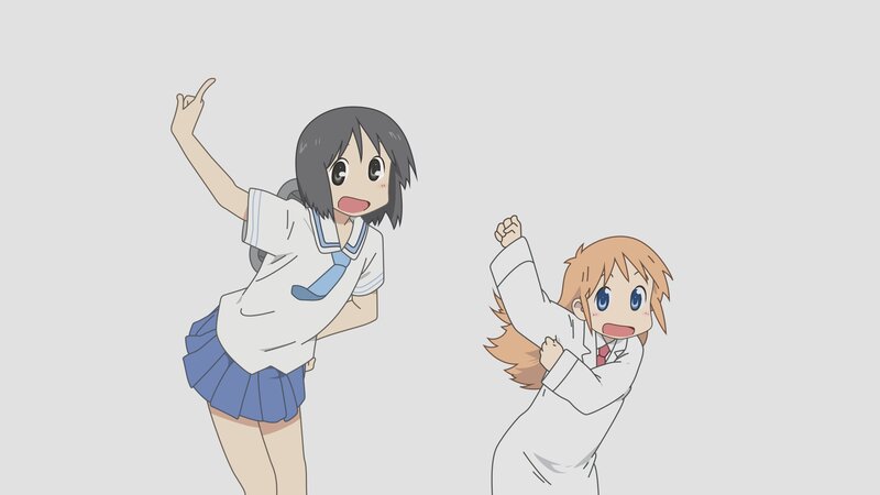 Two Schoolgirls Dancing — White