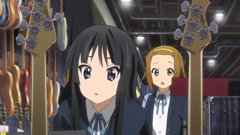 Two Schoolgirls in a Music Store