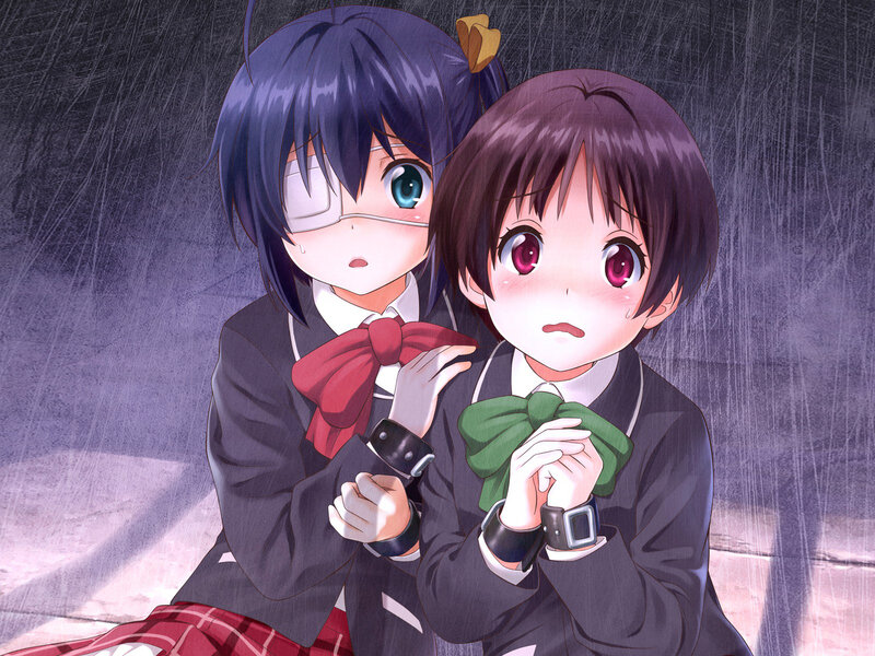 Two Schoolgirls in Rain — Purple