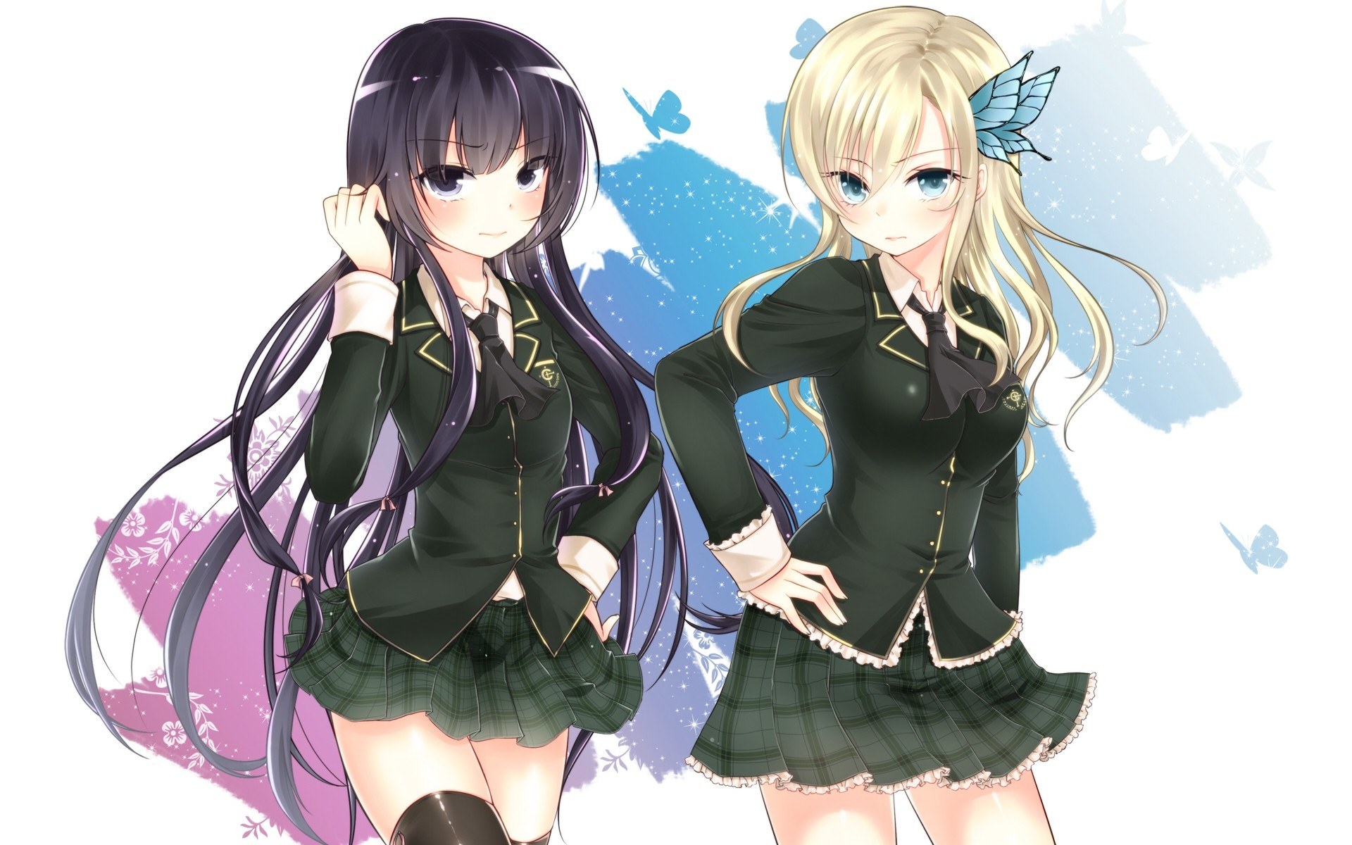 Two schoolgirls in uniform