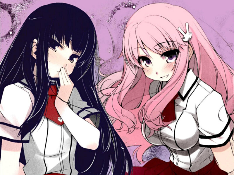 two schoolgirls in uniform