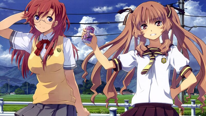 two schoolgirls in uniform