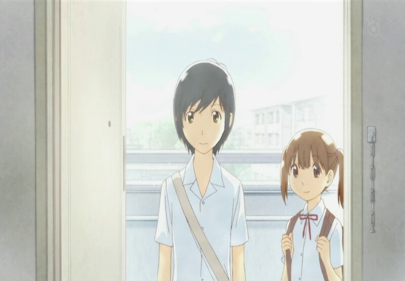Two Schoolgirls in Uniform — White, Calm