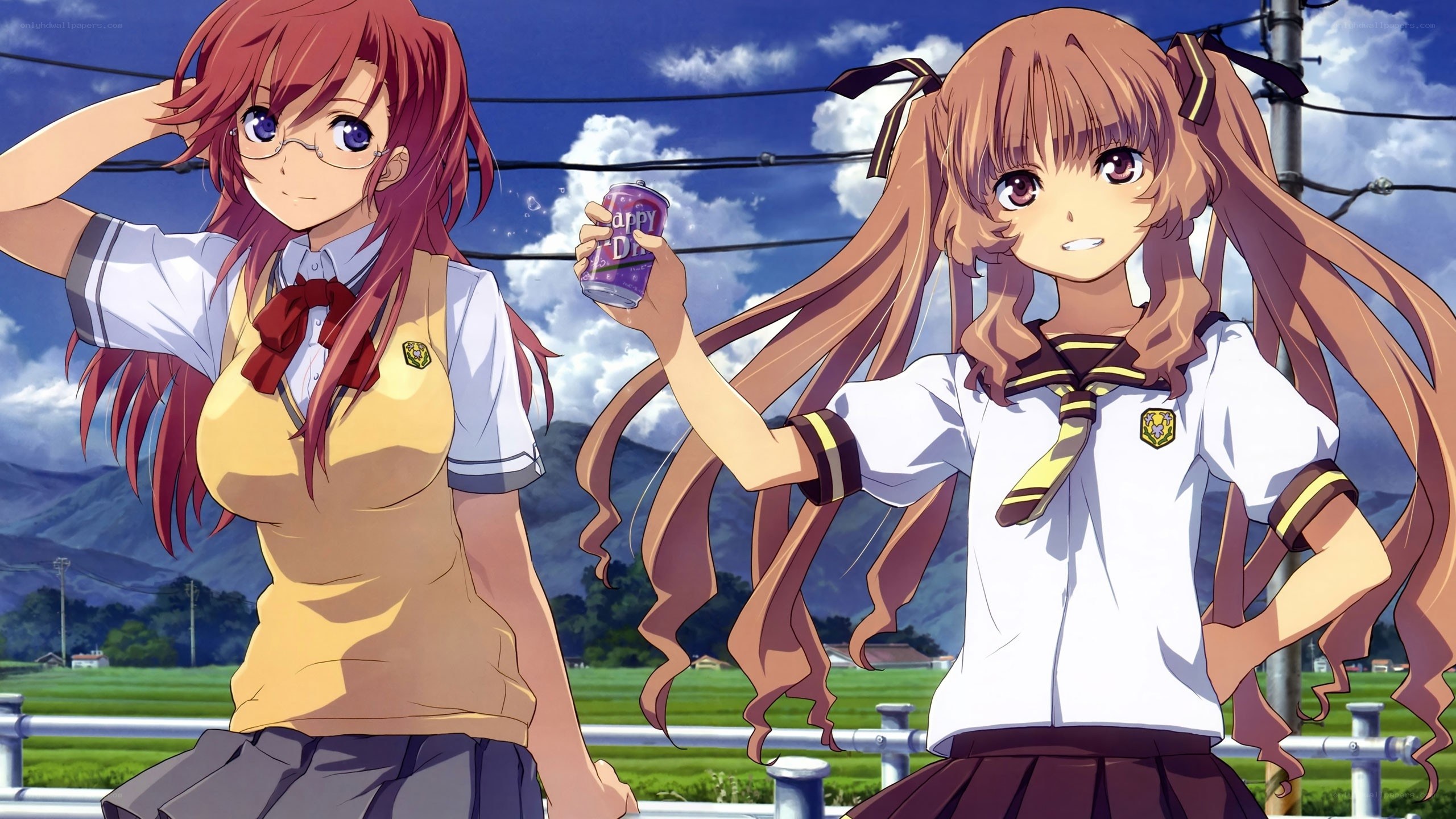 two schoolgirls in uniform