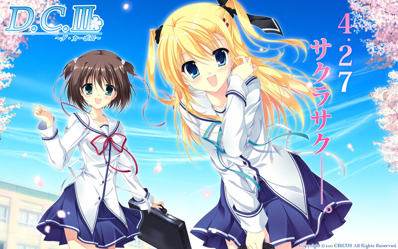 Two Schoolgirls in Uniforms — Blue, Cheerful