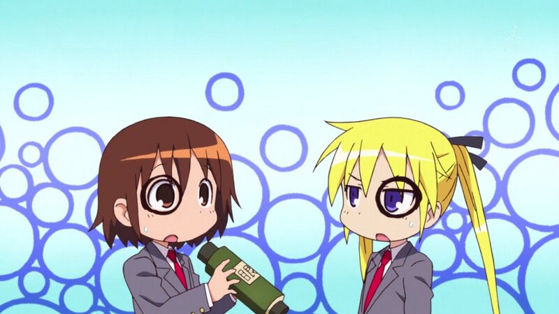 Two Schoolgirls in Uniforms — Blue, Playful