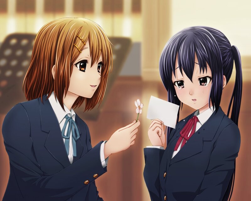 Two Schoolgirls Interacting