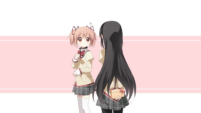 Two Schoolgirls — Pink