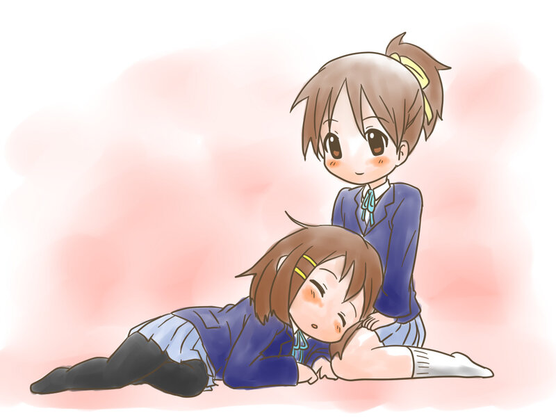 Two Schoolgirls Resting