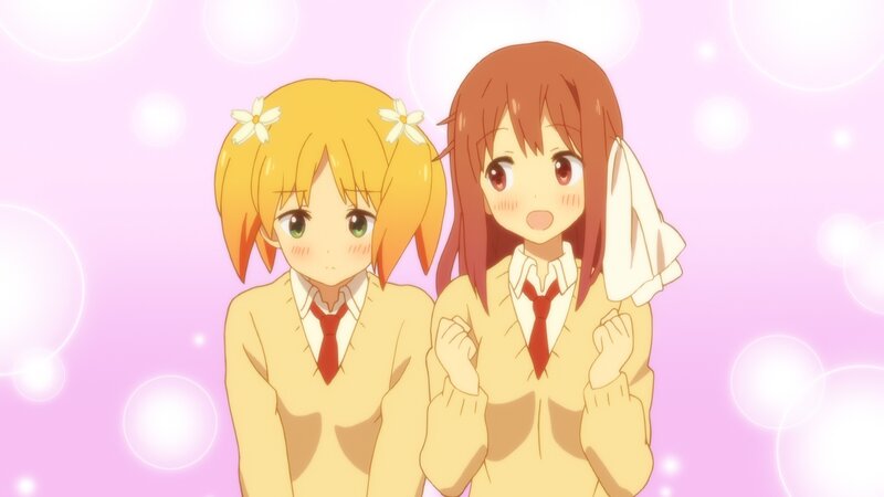 Two Schoolgirls Standing — Pink