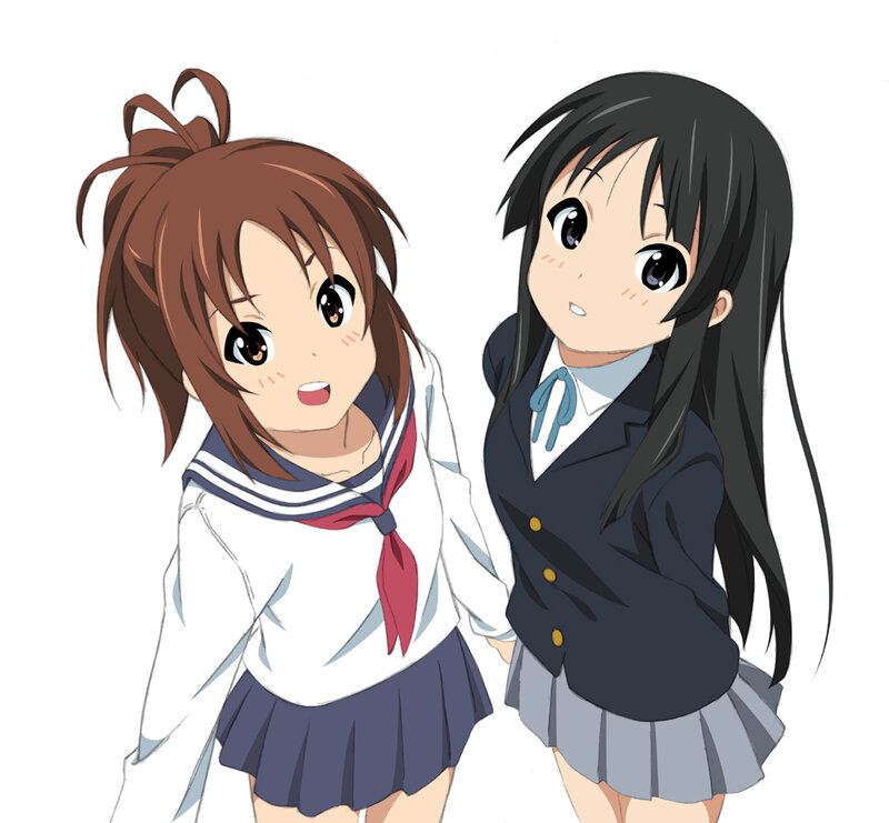 Two Schoolgirls Standing