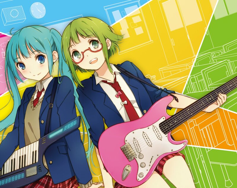 Two Schoolgirls with Instruments