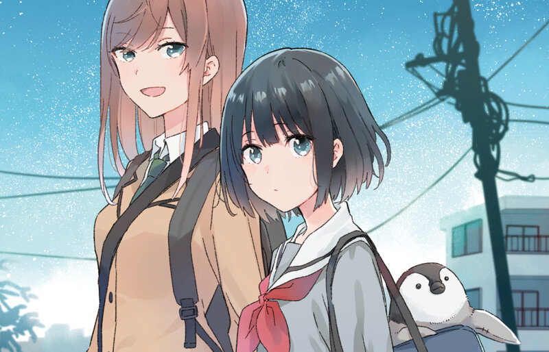 Two Schoolgirls with Penguin